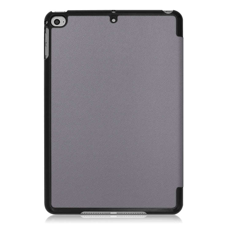 Custer Texture Horizontal Flip Leather Case for  iPad Mini 2019 & Mini 4, with Three-folding Hold...