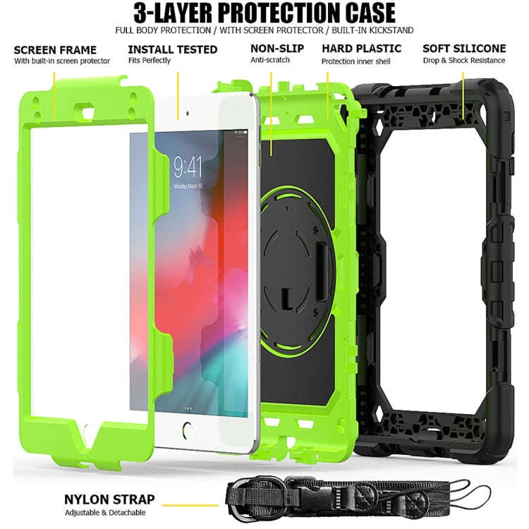 Shockproof Black Silica Gel + Colorful PC Protective Case for iPad Mini 2019 / Mini 4, with Holde...