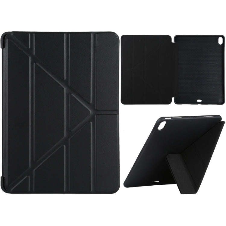 Millet Texture PU+ Silicone Full Coverage Leather Case with Multi-folding Holder for iPad Air (20...