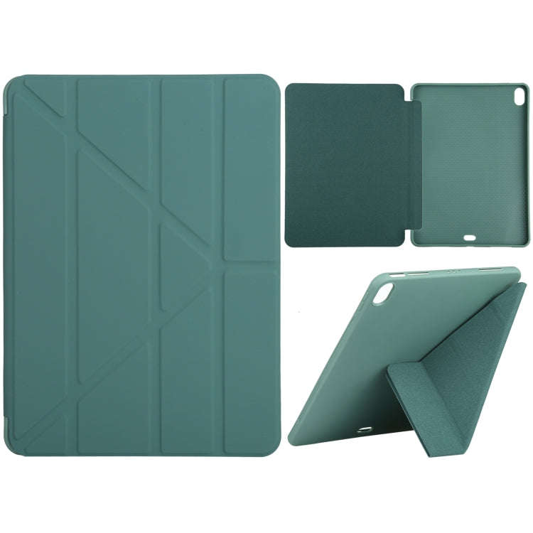 Millet Texture PU+ Silicone Full Coverage Leather Case with Multi-folding Holder for iPad Air (20...