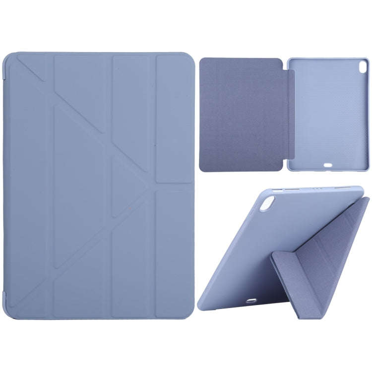 Millet Texture PU+ Silicone Full Coverage Leather Case with Multi-folding Holder for iPad Air (20...