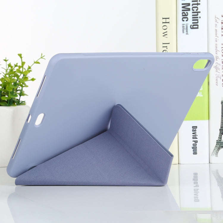 Millet Texture PU+ Silicone Full Coverage Leather Case with Multi-folding Holder for iPad Air (20...