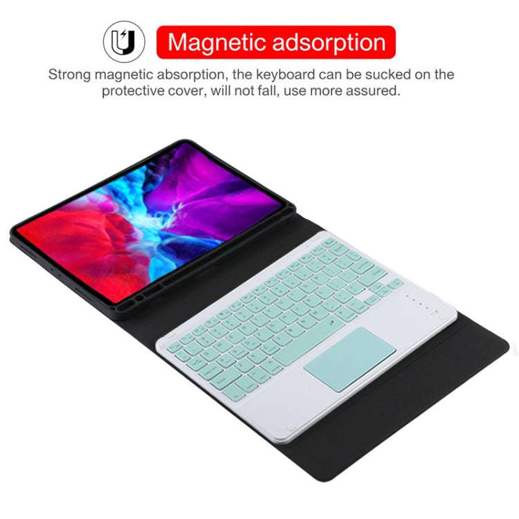 TG11BC Detachable Bluetooth Green Keyboard Microfiber Leather Tablet Case for iPad Pro 11 inch (2...