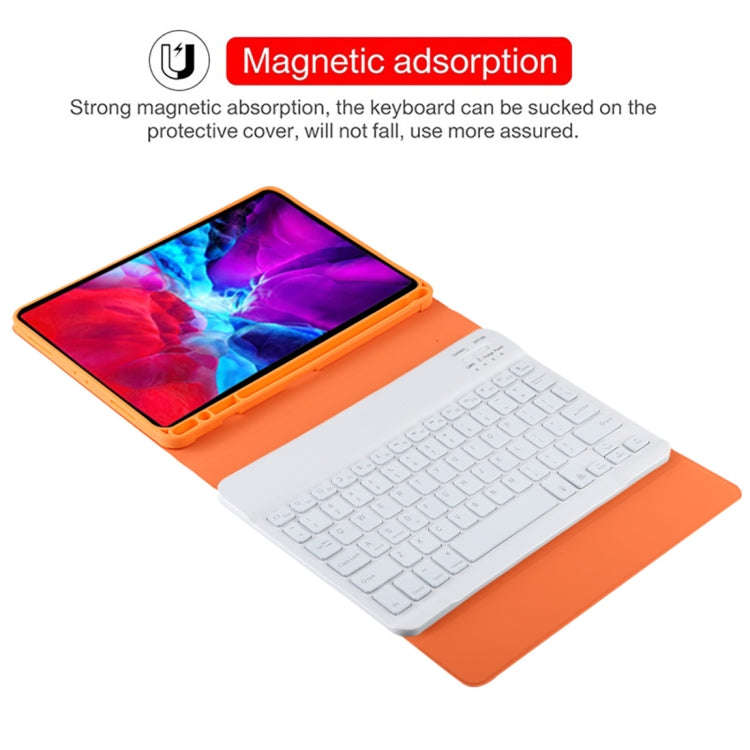 TG11BS Detachable Bluetooth White Keyboard Microfiber Leather Tablet Case for iPad Pro 11 inch (2...