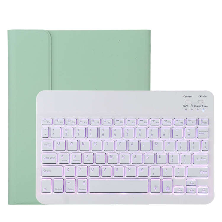 TG11BS Detachable Bluetooth White Keyboard Microfiber Leather Tablet Case for iPad Pro 11 inch (2...