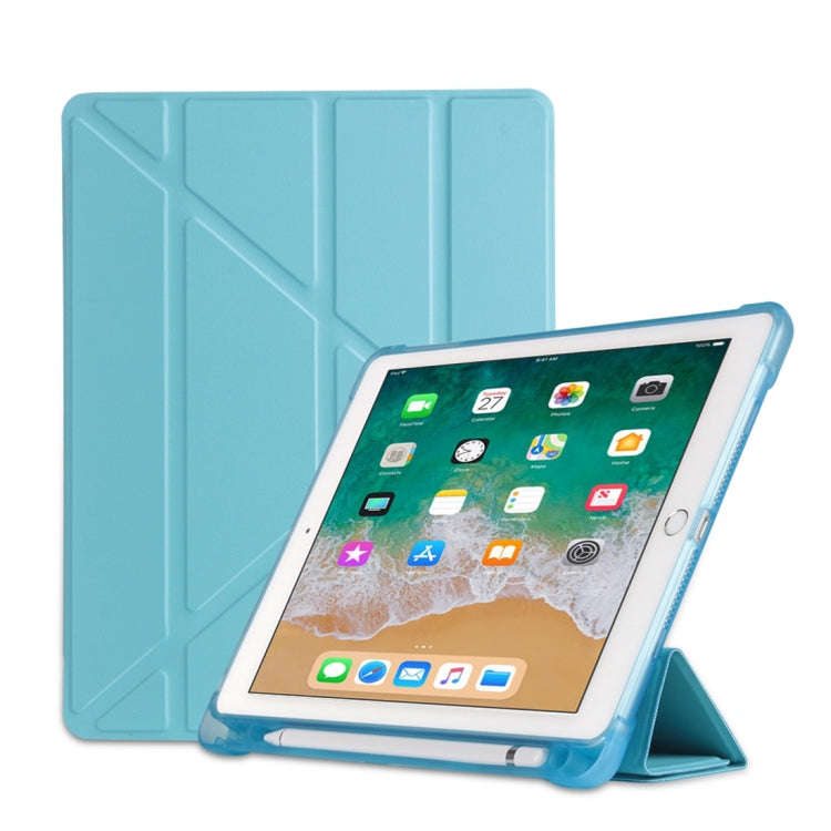 Multi-folding Shockproof TPU Protective Case for iPad 9.7 (2018) / 9.7 (2017) / air / air2, with ...