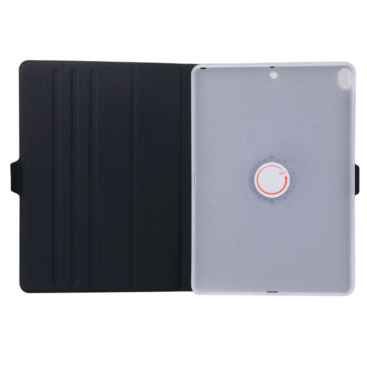 Horizontal Flip Solid Color Elastic Force Leather Case with 360 Degrees Rotation Holder for iPad ...