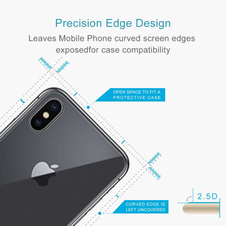For iPhone X / XS Transparent Tempered Glass Back Screen Protector, For X