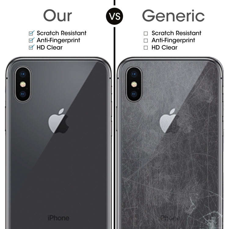 For iPhone X / XS Transparent Tempered Glass Back Screen Protector, For X
