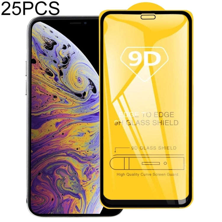 25 PCS 9H 9D Full Screen Tempered Glass Screen Protector for iPhone XS Max / iPhone 11 Pro Max, F...