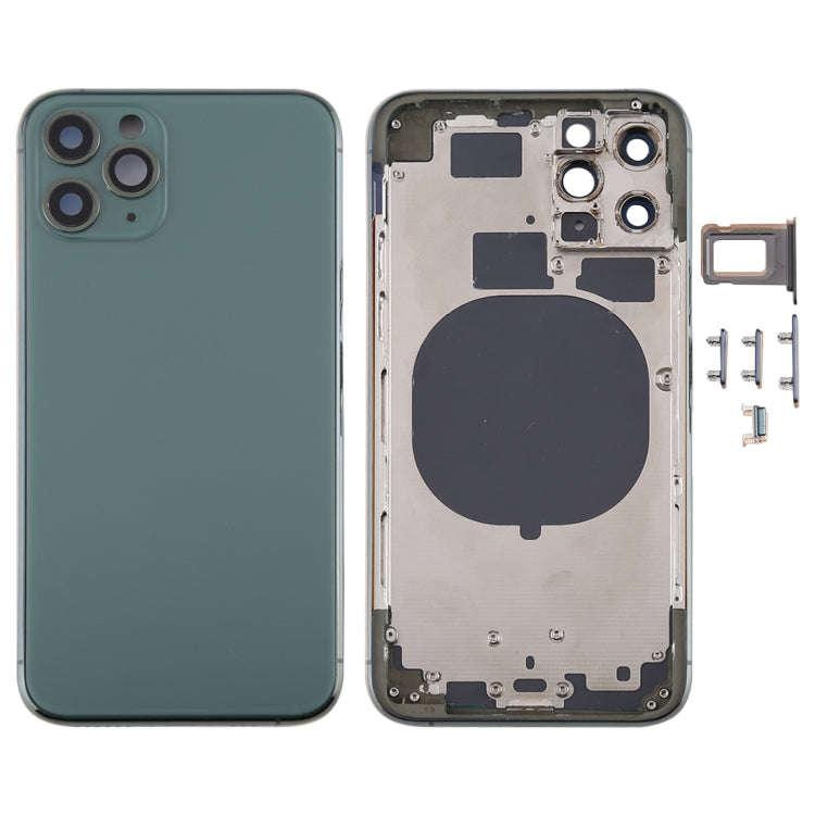 Back Housing Cover with SIM Card Tray & Side keys & Camera Lens for iPhone 11 Pro Max, For iPhone...