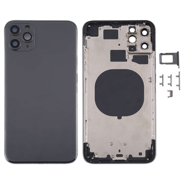 Back Housing Cover with SIM Card Tray & Side keys & Camera Lens for iPhone 11 Pro Max, For iPhone...
