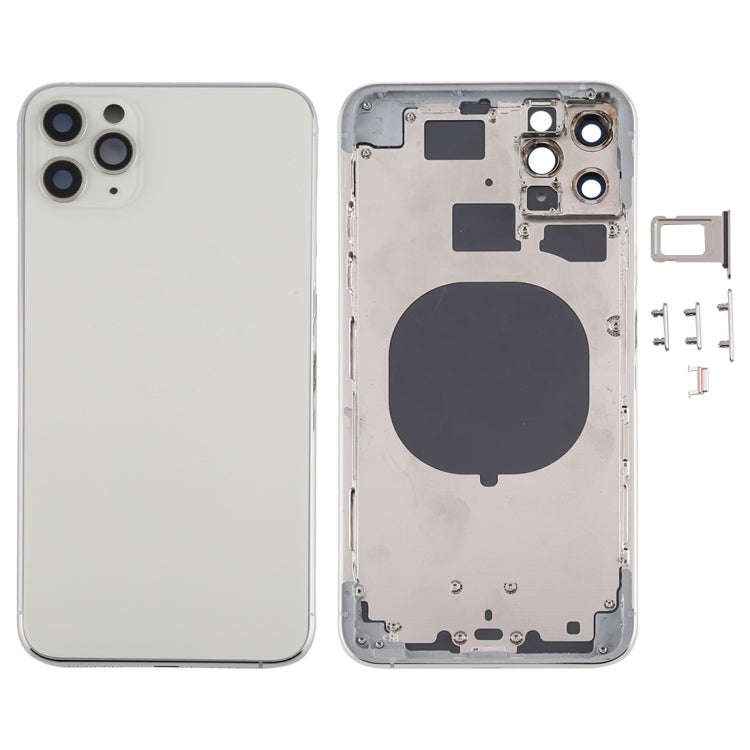 Back Housing Cover with SIM Card Tray & Side keys & Camera Lens for iPhone 11 Pro Max, For iPhone...