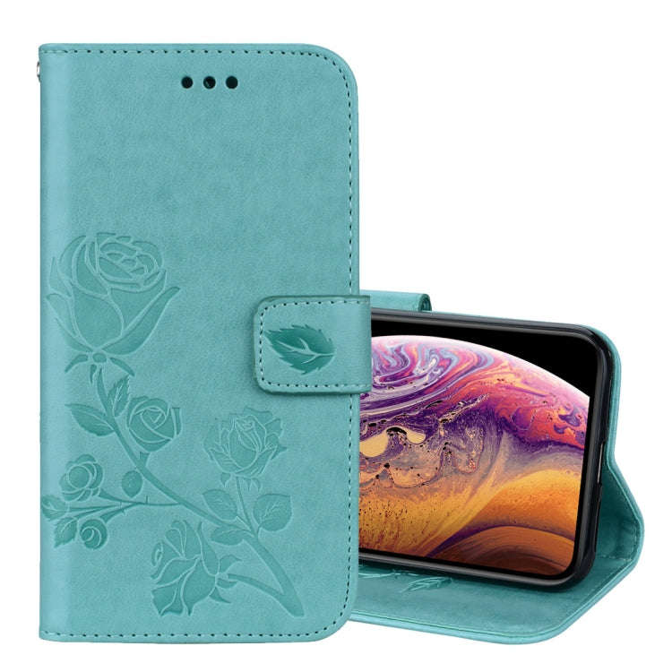 For iPhone XS Max Rose Embossed Horizontal Flip PU Leather Case with Holder & Card Slots & Wallet...