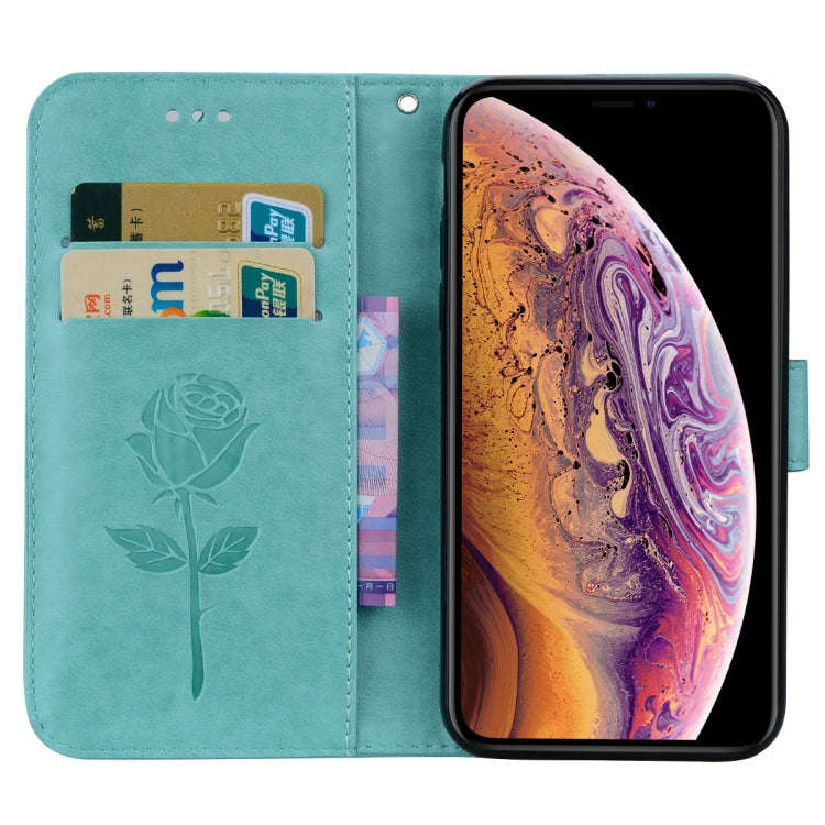For iPhone XS Max Rose Embossed Horizontal Flip PU Leather Case with Holder & Card Slots & Wallet...