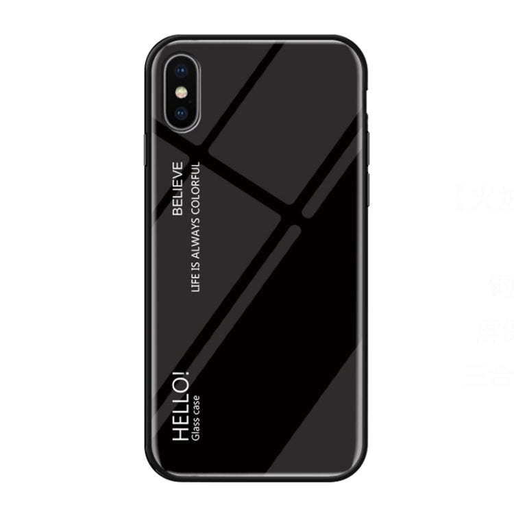 For iPhone XS Max Gradient Color Glass Case, iPhone XS Max