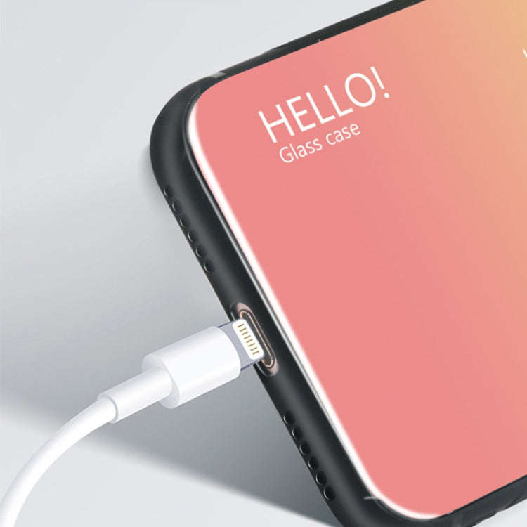 For iPhone XS Max Gradient Color Glass Case, iPhone XS Max