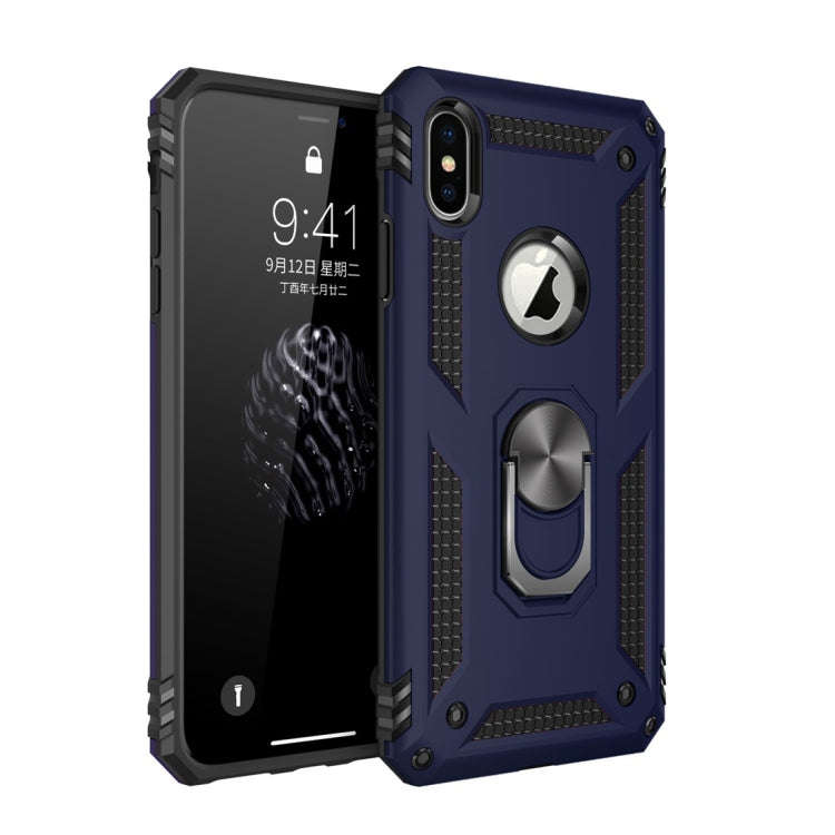 For iPhone XS Max Sergeant Armor Shockproof TPU + PC Protective Case with 360 Degree Rotation Holder