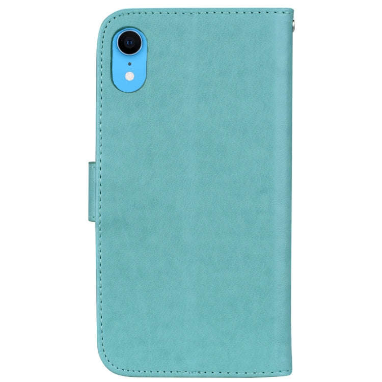 For iPhone XR Rose Embossed Horizontal Flip PU Leather Case,  with Holder & Card Slots & Wallet, ...