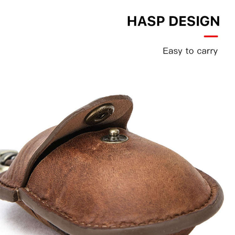 CF1109 For Galaxy Buds Crazy Horse Texture Clamshell Earphone Protective Leather Case with Hook, ...