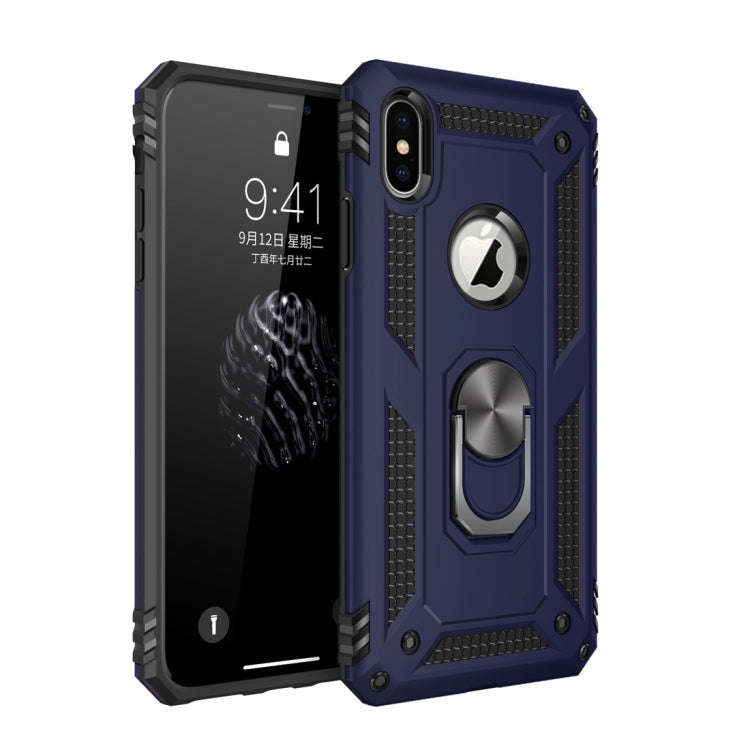 For iPhone X / XS Sergeant Armor Shockproof TPU + PC Protective Case with 360 Degree Rotation Hol...