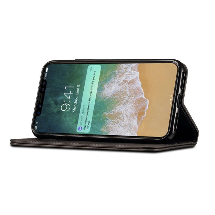 For iPhone X / XS Suteni Calf Texture Horizontal Flip Leather Case with Holder & Card Slots & Wal...