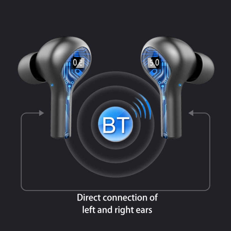 278 TWS External Noise Cancelling Touch Bluetooth Earphone with Charging Box, Support LED Power D...
