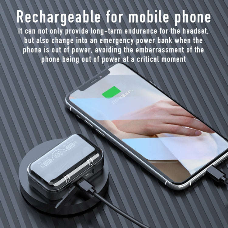 278 TWS External Noise Cancelling Touch Bluetooth Earphone with Charging Box, Support LED Power D...