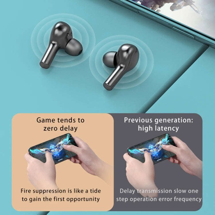 278 TWS External Noise Cancelling Touch Bluetooth Earphone with Charging Box, Support LED Power D...
