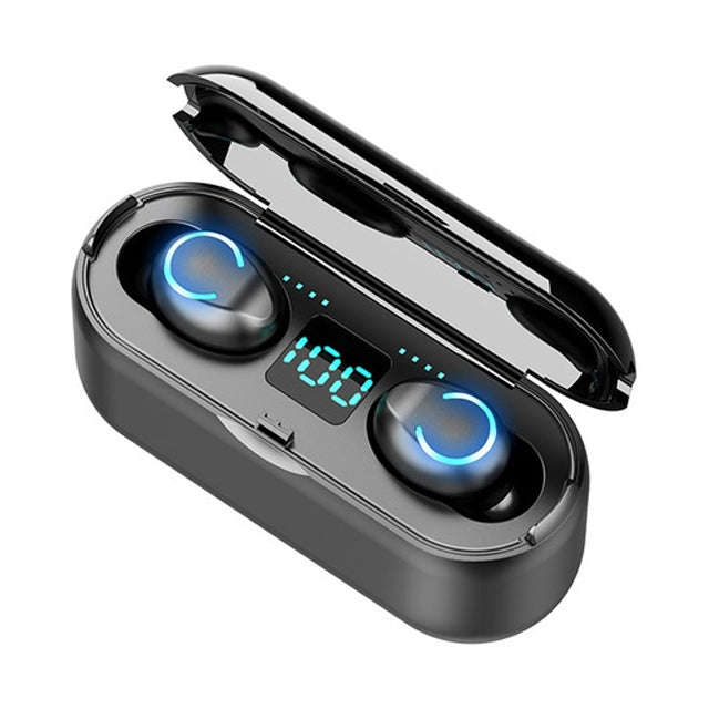 F9-8 TWS CVC8.0 Noise Cancelling Touch Mini Bluetooth Earphone with Charging Box, Support Three-s...