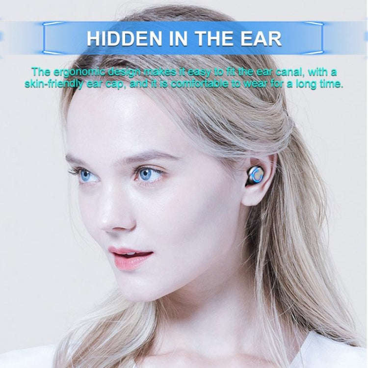 F9-8 TWS CVC8.0 Noise Cancelling Touch Mini Bluetooth Earphone with Charging Box, Support Three-s...