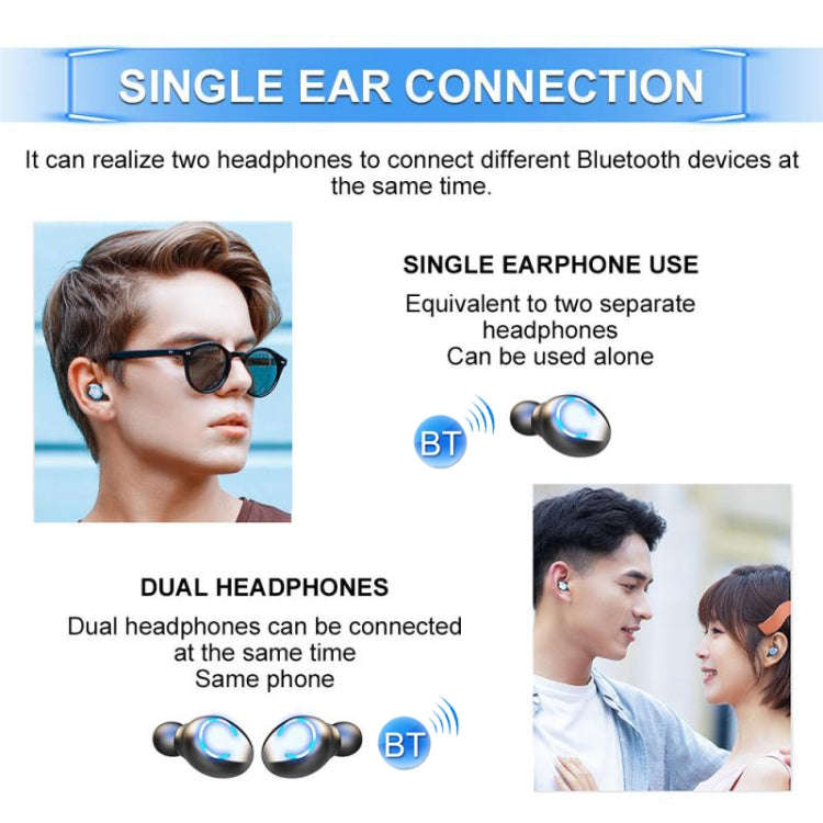 F9-8 TWS CVC8.0 Noise Cancelling Touch Mini Bluetooth Earphone with Charging Box, Support Three-s...