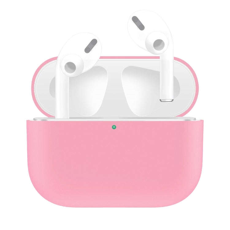 For AirPods Pro Solid Color Silicone Earphone Protective Case, Yellow, Pink, Grey, Light Purple, ...
