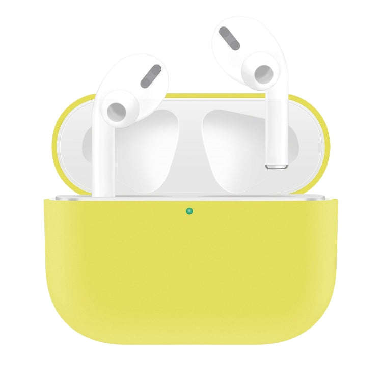 For AirPods Pro Solid Color Silicone Earphone Protective Case, Yellow, Pink, Grey, Light Purple, ...