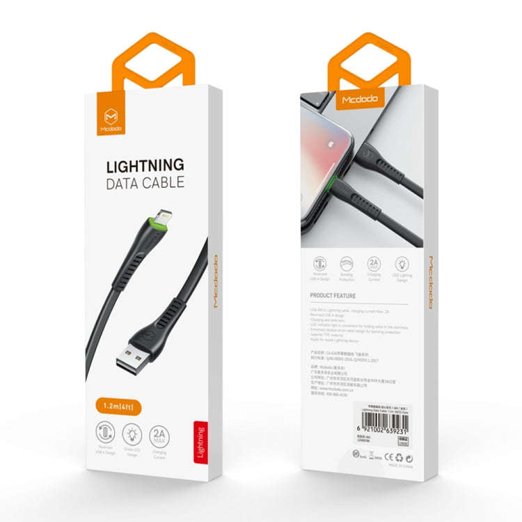 Mcdodo CA-6361 Flying Fish Series 8 Pin to USB LED Cable, Length: 1.2m