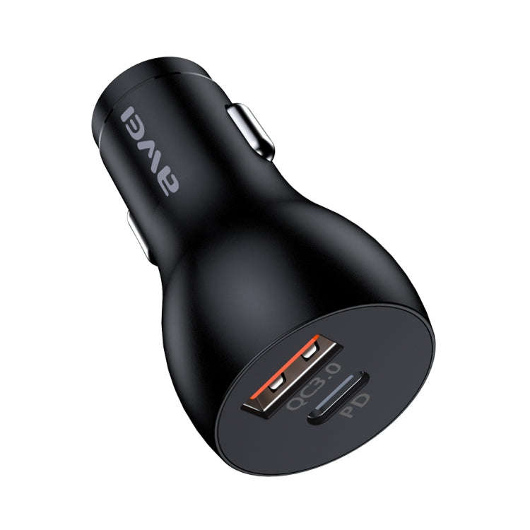 awei C-822 18W PD 8 Pin + 18W QC 3.0 USB Interface Car Charger, C-822