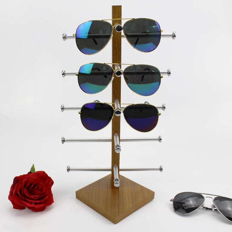 Grain Wood Glasses Display Frame Sunglasses Rack Display Stand, Grain Wood