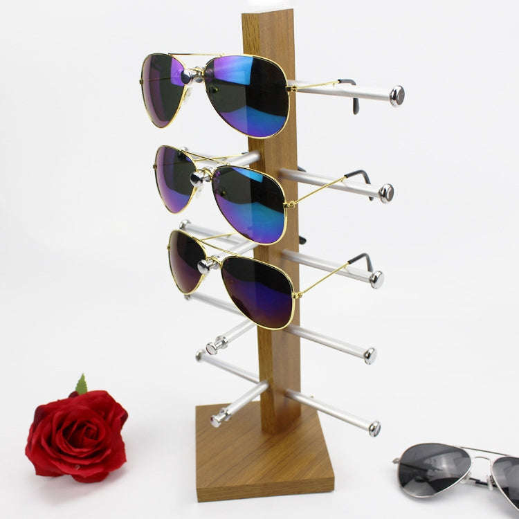 Grain Wood Glasses Display Frame Sunglasses Rack Display Stand, Grain Wood