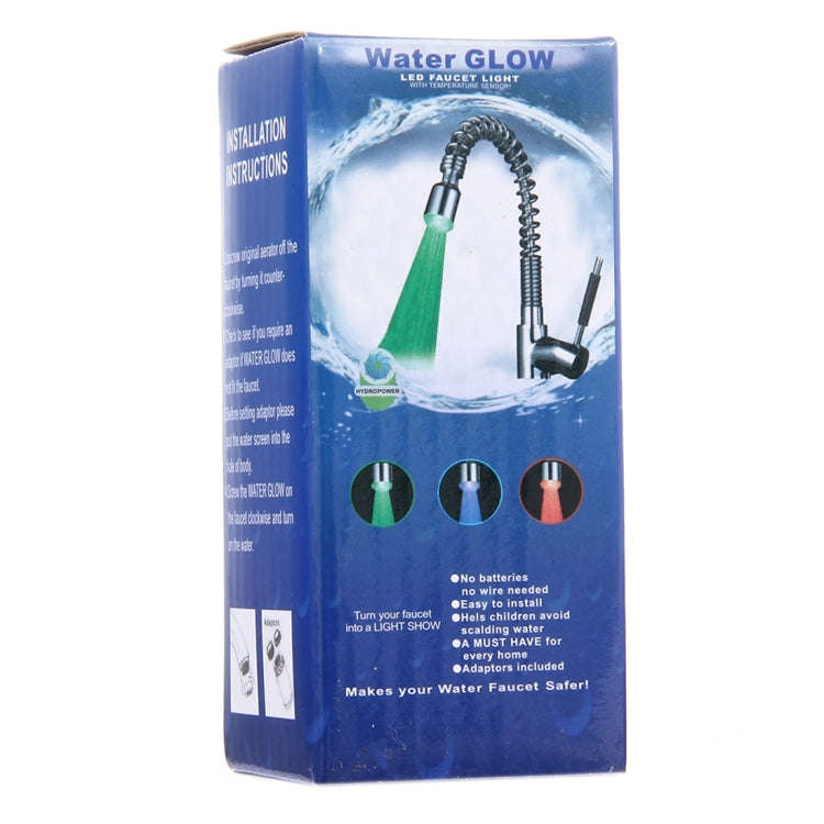 SDF-B2 1 LED ABS Temperature Sensor RGB LED Faucet Light Water Glow Shower, Size: 78 x 28mm, Inte...