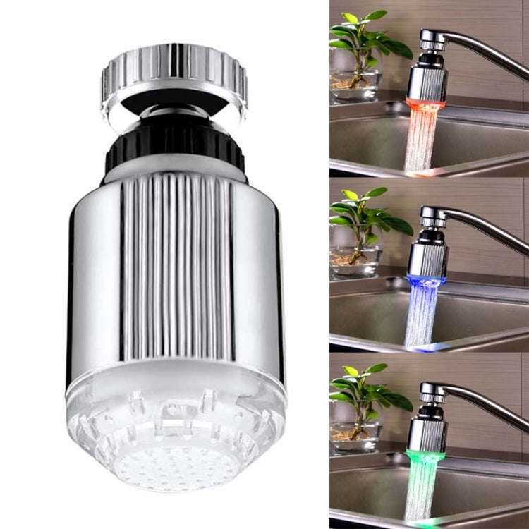 SDF-B5 1 LED ABS Temperature Sensor RGB LED Faucet Light Water Glow Shower, Size: 75 x 37mm, Inte...