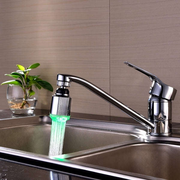 SDF-B5 1 LED ABS Temperature Sensor RGB LED Faucet Light Water Glow Shower, Size: 75 x 37mm, Inte...