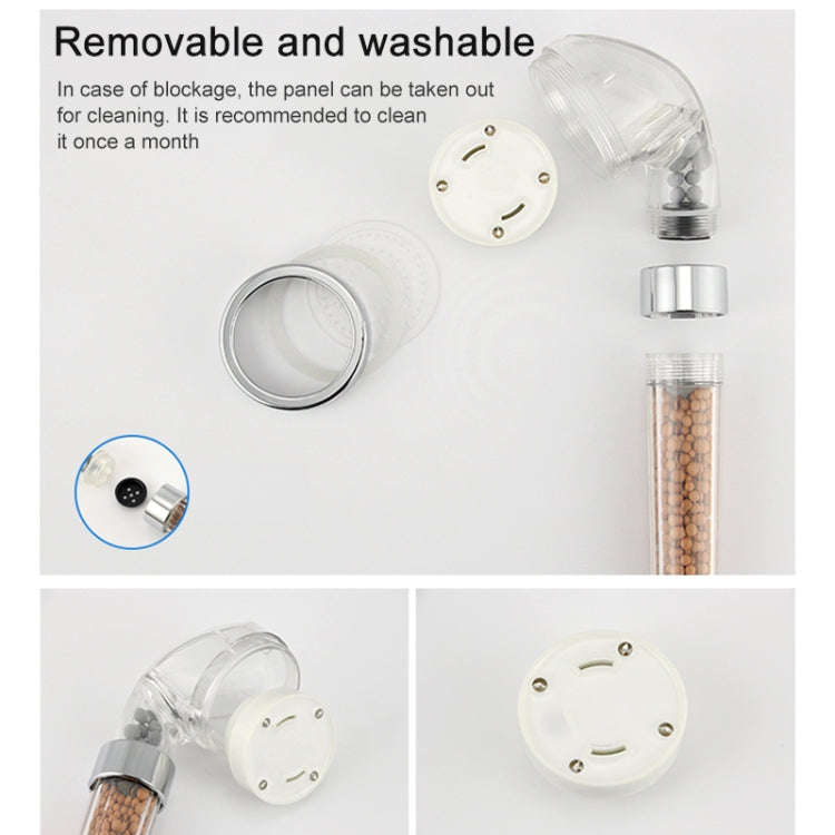 SDS-A23 15 LEDs ABS Temperature Sensor Negative Ions RGB LED Shower Head, Size: 23 x 6.5 x 5.8cm,...