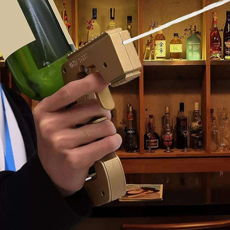 Plastic Wrapped Metal Bubbly Blaster Champagne Bottle Squirt Gun Bar Tool, Plastic Wrapped Metal