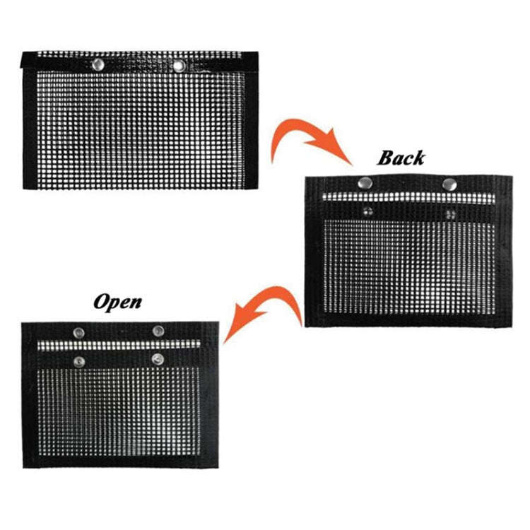 Barbecue Heat Resistant Non-stick Grilling Mesh BBQ Baking Bag, Size: 24 x 14cm (Black), 24 x 14c...
