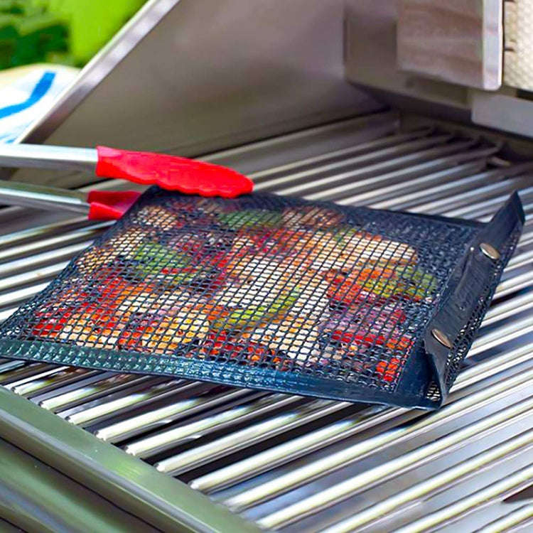 Barbecue Heat Resistant Non-stick Grilling Mesh BBQ Baking Bag, Size: 24 x 14cm (Black), 24 x 14c...