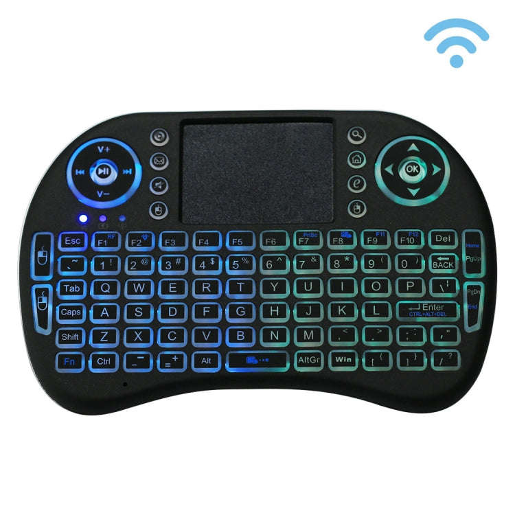 2.4GHz Mini i8 Wireless QWERTY Keyboard with Colorful Backlight & Touchpad & Multimedia Control f...