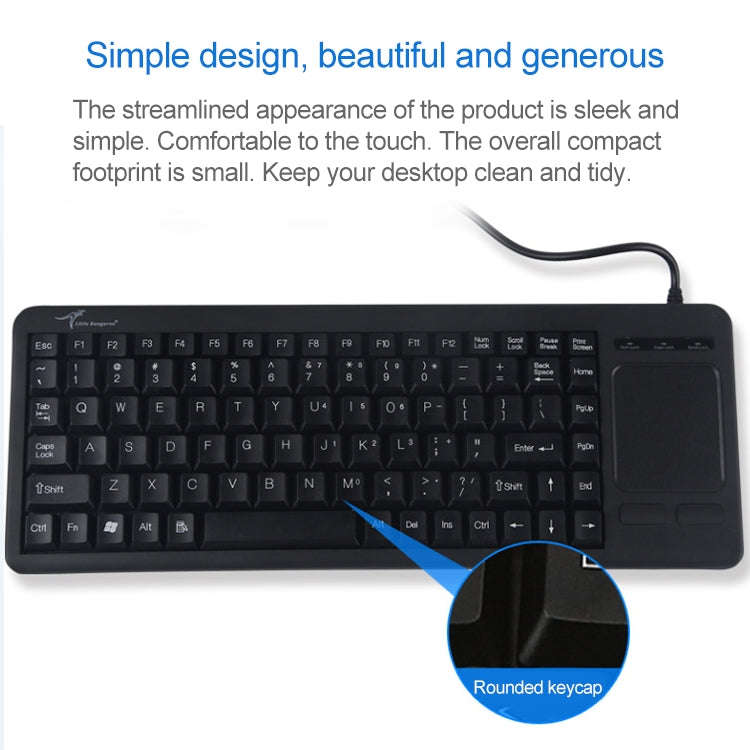DS-8800 PS / 2 Interface Prevent Water Splashing Laser Engraving Character One-piece Wired Touchp...