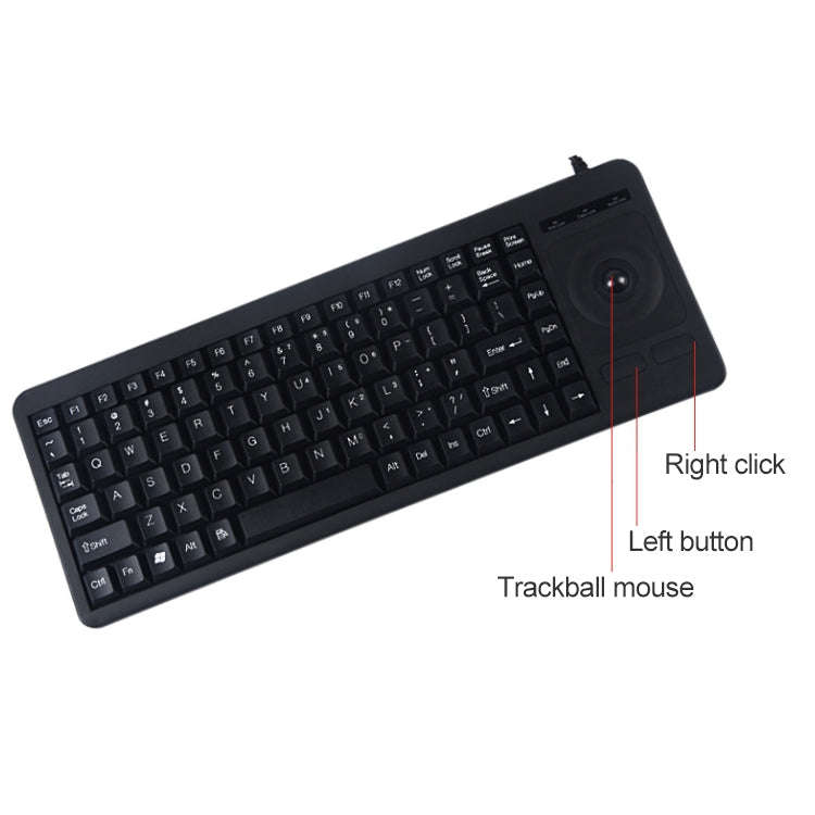 DS-8900 PS / 2 Interface Prevent Water Splashing Laser Engraving Character One-piece Wired Trackb...