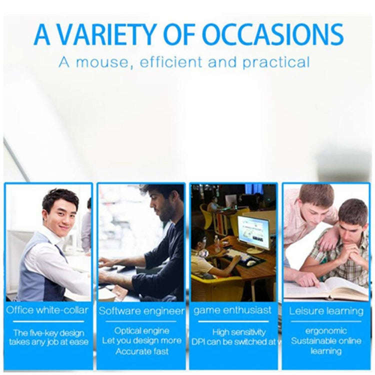 CM0093 Wired Version 2.4GHz Three-button Vertical Mouse for Left-hand, Resolution: 1000DPI / 1200...
