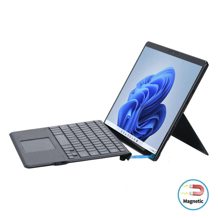 For Microsoft Surface Pro 8 Tablet Colorful Backlight Bluetooth Keyboard Leather Case with Pen Sl...